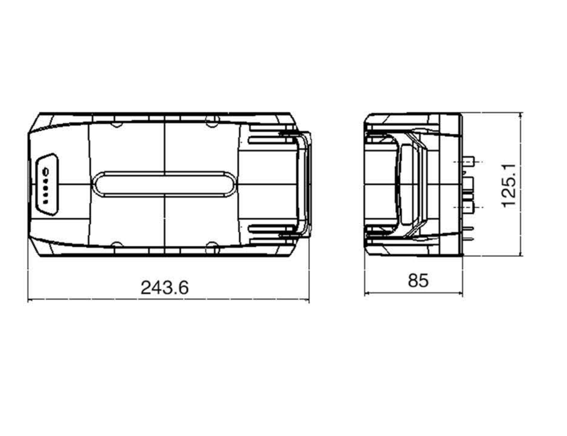 Haibao E-bike lithium battery-Size