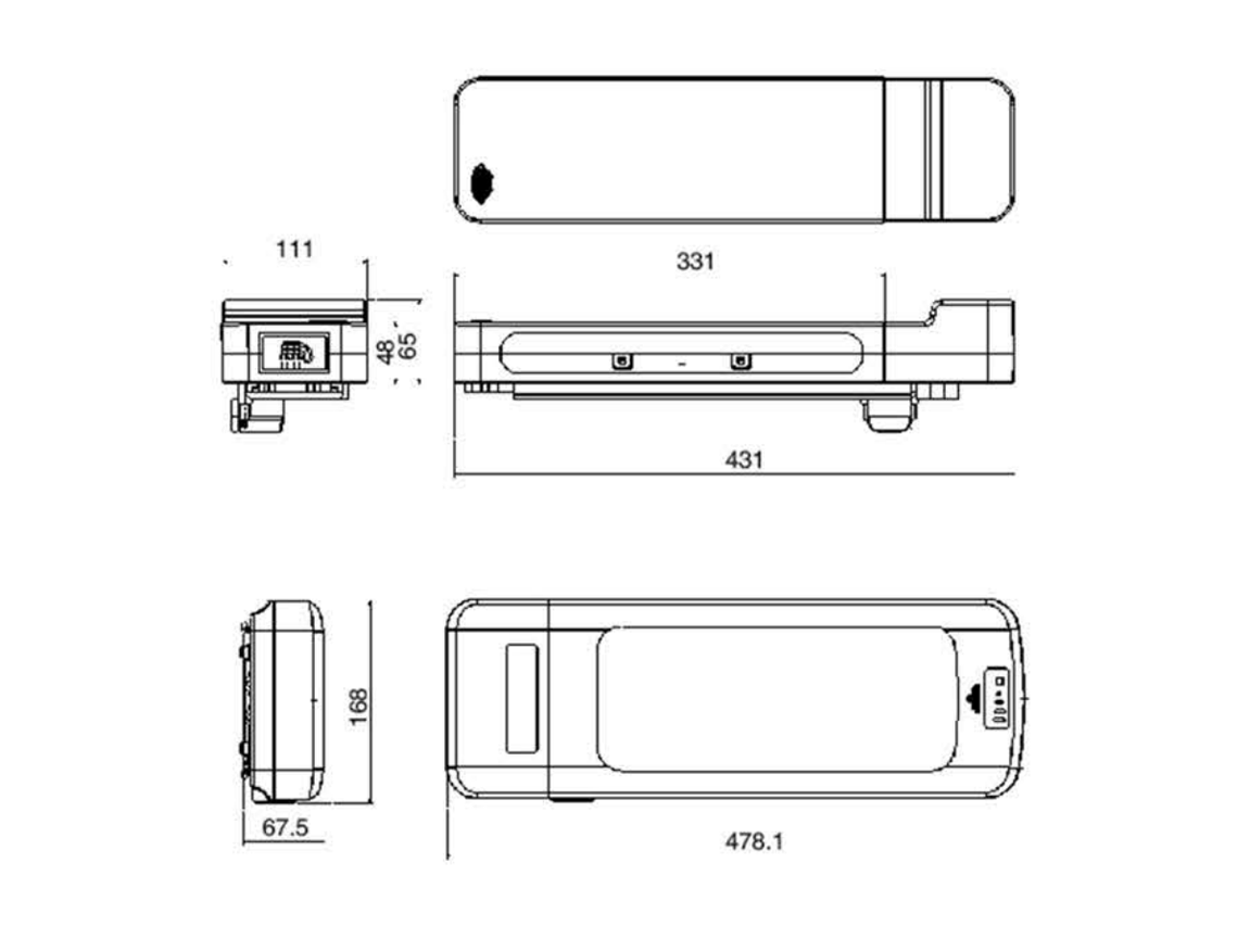 Junya E-bike lithium battery-Size