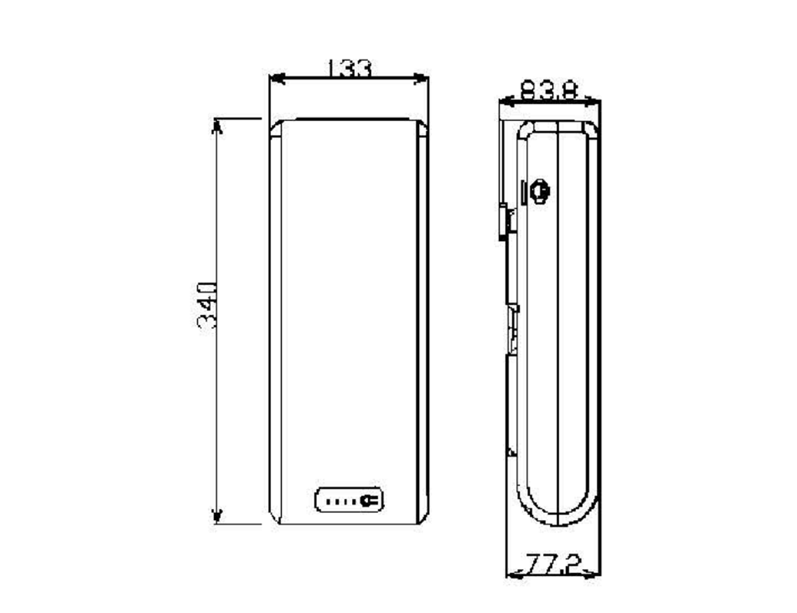 SKY No.2 E-bike battery-Size