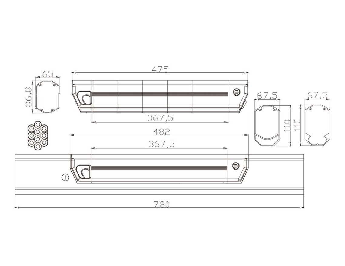 Xuelong No.1 E-bike battery-Size