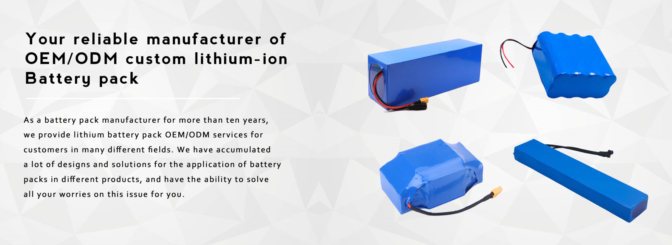 Lithium ion battery pack  Manufacturer &Supplier